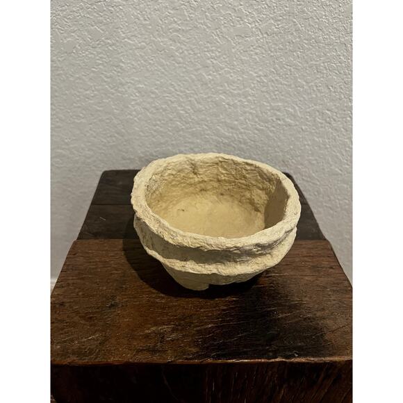 Paper Mache Footed Bowl Mini - Picture 2 of 5